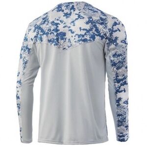 Huk camouflage Men's Blue and Gray Long Sleeve Shirt
